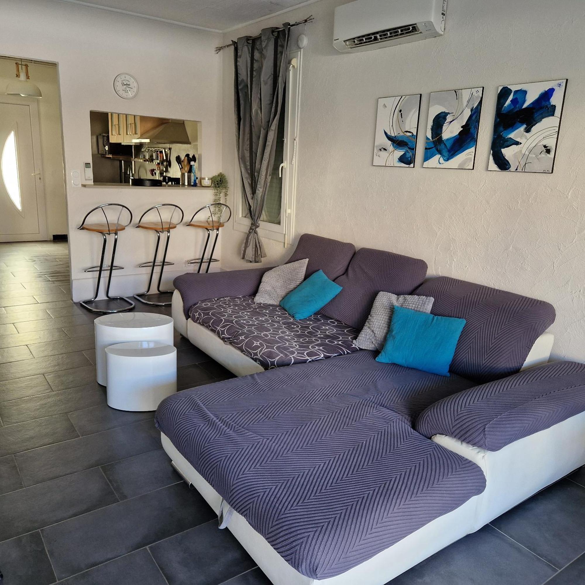 Location Bord De Mer, Villa De Vacances 6-8 Personnes - Jardin Valras-Plage Bagian luar foto